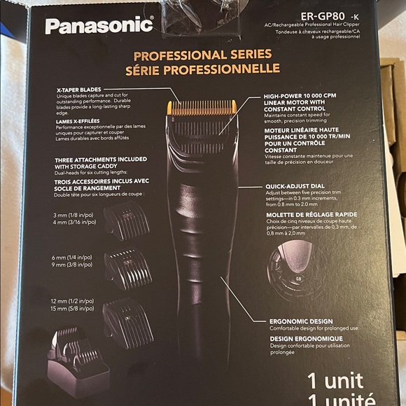 NEW in box Panasonic ER-GP80 k Professional Series Hair Clipper AC/Rechargeable - Picture 10 of 15